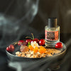 Cherry ingredients with smoke
